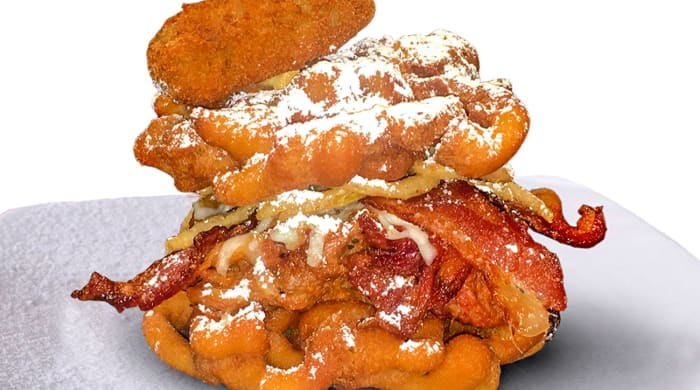 The Royals offer a pulled pork patty melt.